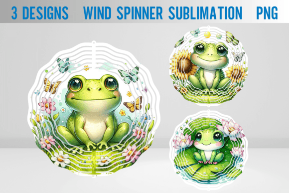 Download Frog Wind Spinner Sublimation Designs - Sublimation designs Collection