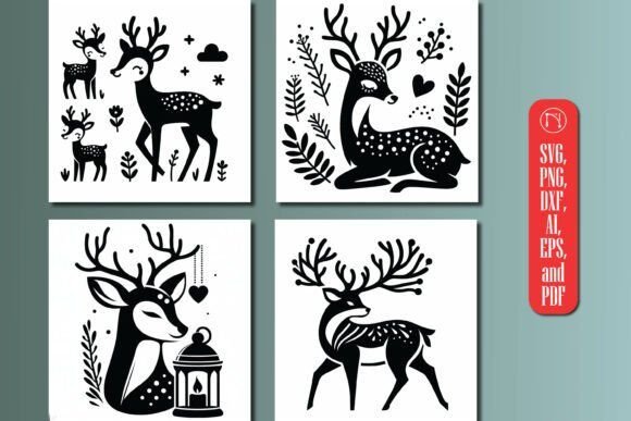 Download PANNO DEER Wood Laser Cut SVG Bundle - Laser cut svg bundle Collection