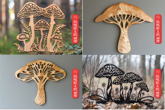Download Mystical Mushroom Laser Cut SVG Bundle - Laser cut svg bundle Collection