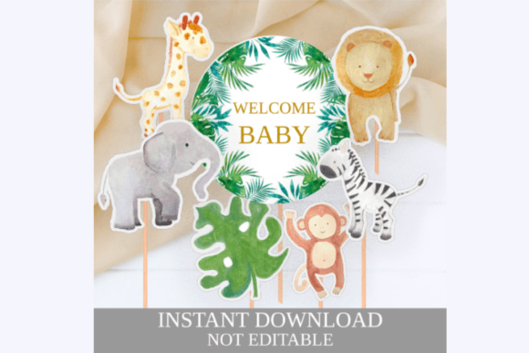 Download Jungle Animals Centerpieces - Centerpieces Collection