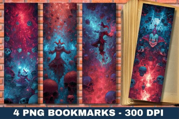 Download Evil Clown Jester Skull Horror Bookmark - Premium Resources
