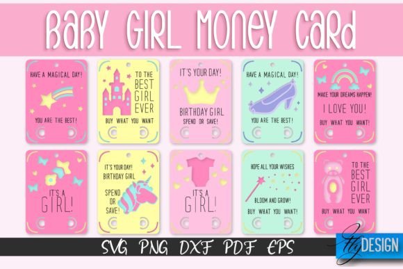 Download Baby Girl Money Card SVG | Baby Girl SVG - Premium Resources