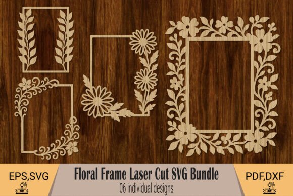 Download Floral Frame Laser Cut SVG Bundle - Laser cut svg bundle Collection