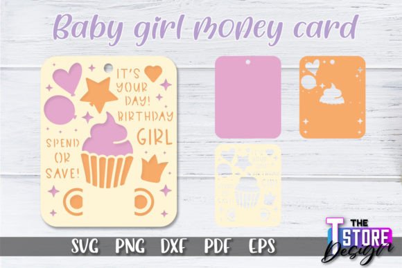 Download Baby Girl Money Card SVG | Baby Girl SVG - Premium Bundle